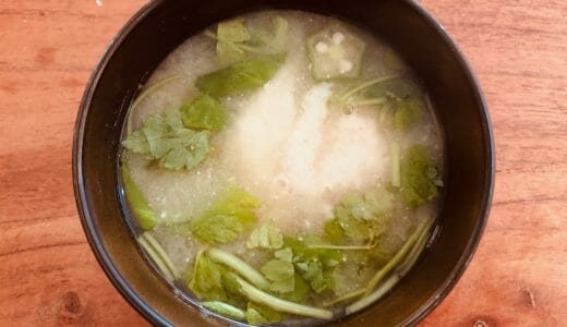 長芋とオクラのトロトロ味噌汁