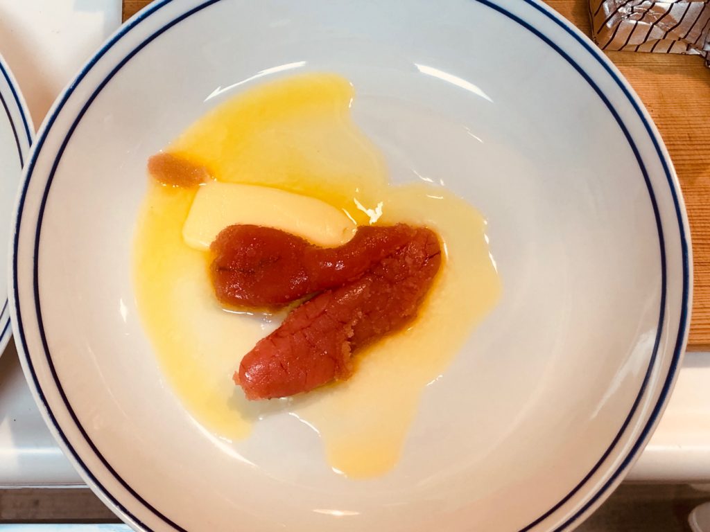 Boiled butter on a plate