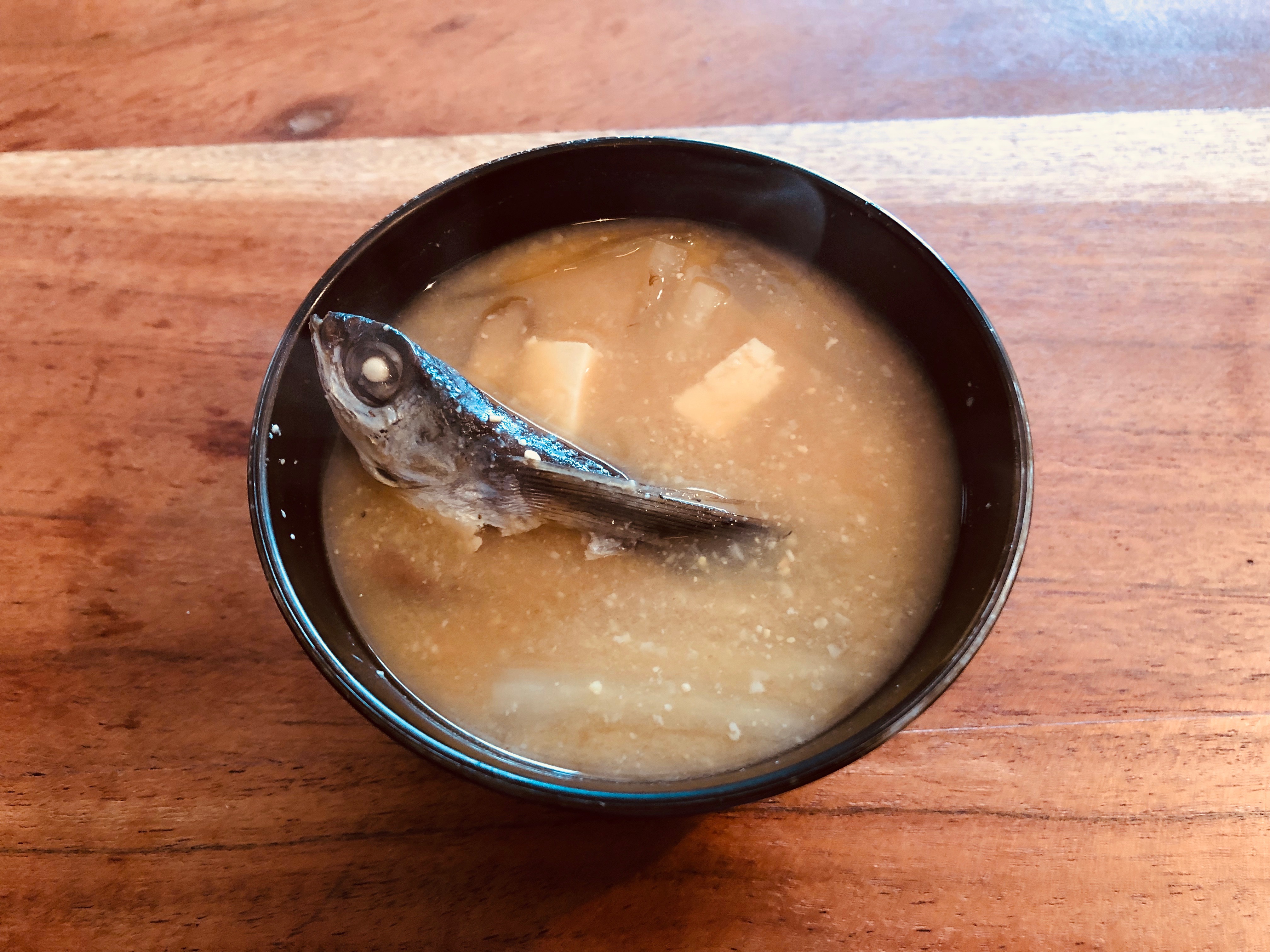 Dried Flying Fish Dashi Soup And Sake Lees Miso Soup With Daikon Radish And Tofu Dashiasobi
